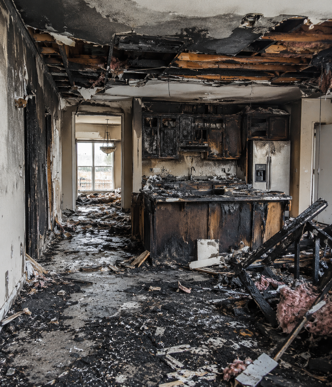 Fire-damaged Texas property